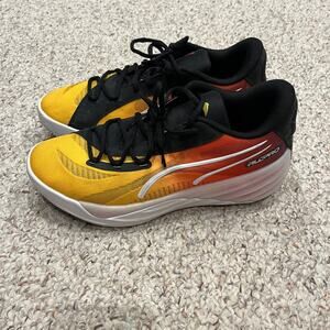 Puma All Pro Nitro Showtime Men's Basketball Shoes Sz 9.5 Yellow Sizzle